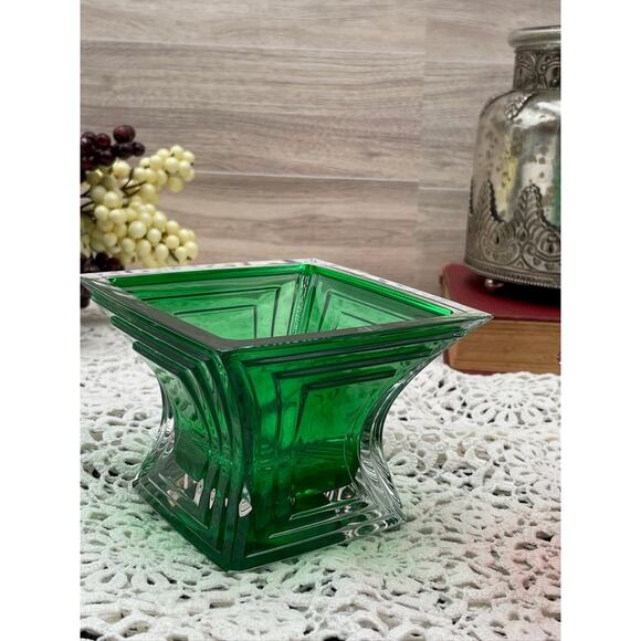 Vintage Glass Mikasa Red and Green Candleholders - Picture 6 of 6